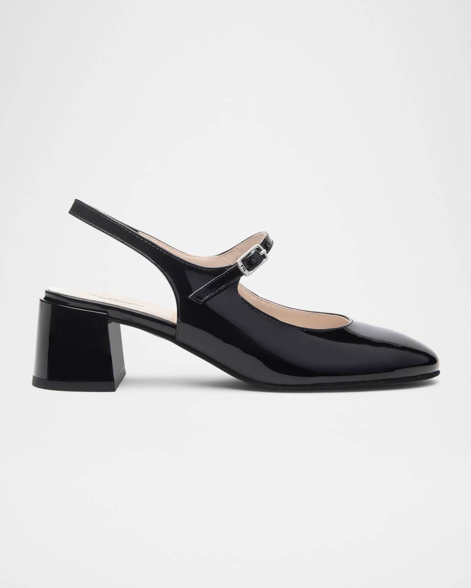 Patent Mary Jane Ballerina Pumps